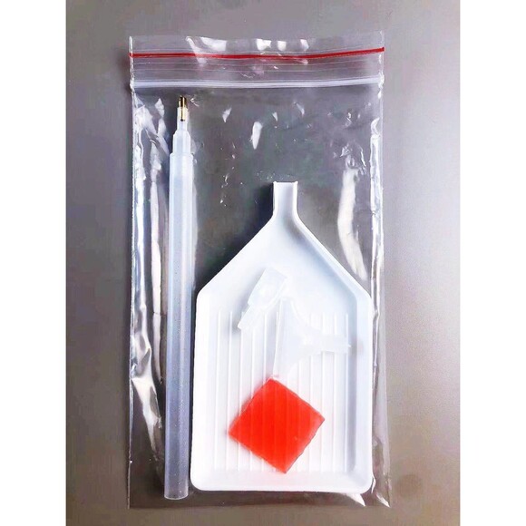 Glow 5D Diamond Painting Kit DIY Round Drill Diamond Round Crystal, 30x40cm - Picture 4 of 6